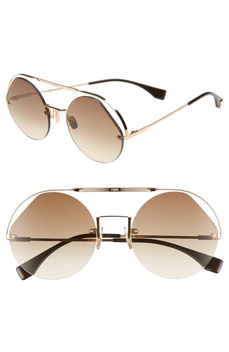 fendi logo aviator sunglasses|fendi oversized 56mm sunglasses.